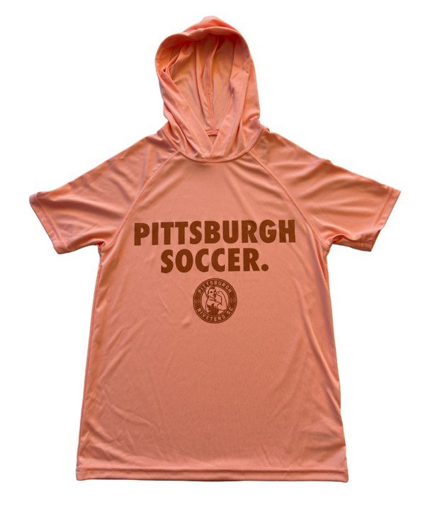 Riveters Youth Hooded S/S Peach Tee