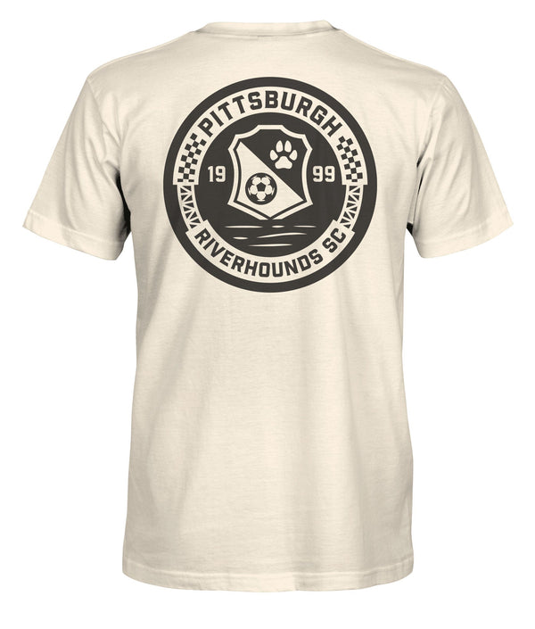 Pittsburgh Riverhounds SC Big Logo Heavyweight Cotton T-Shirt- Natural