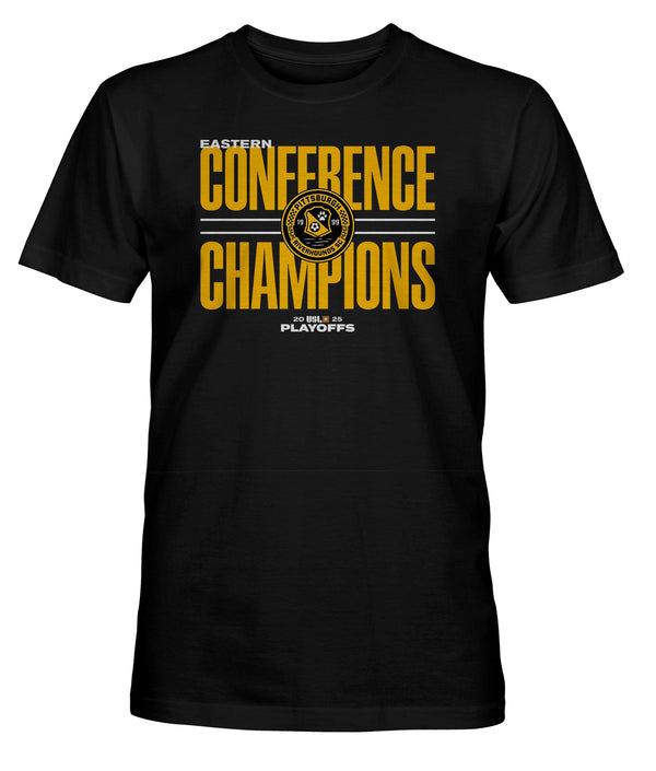 Pittsburgh Riverhounds Eastern Conference Champions Cotton T-Shirt - Black
