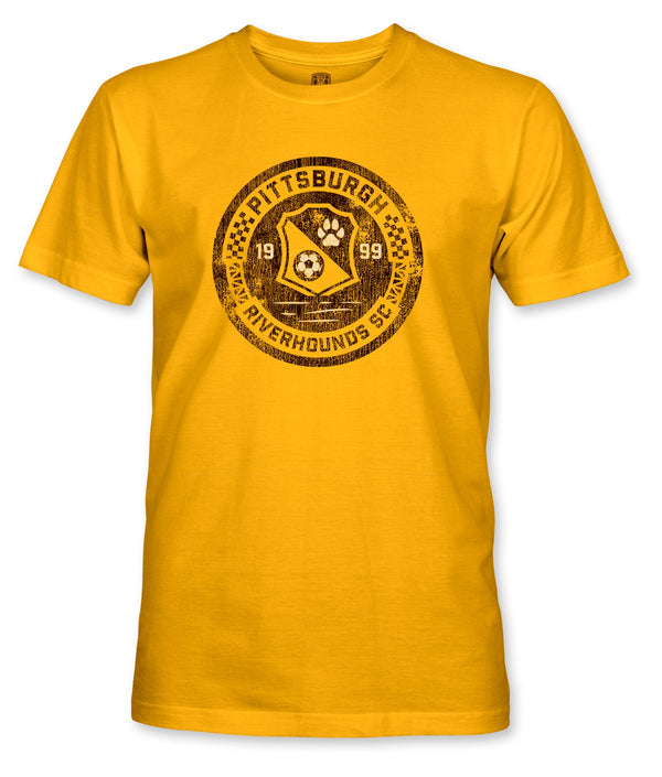 Pittsburgh Riverhounds Color Badge Cotton T-Shirt - Gold