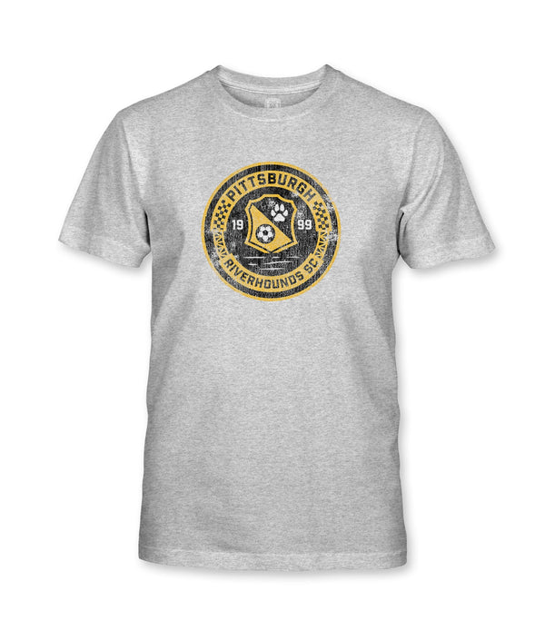 Pittsburgh Riverhounds Color Badge Youth Cotton T-Shirt - Grey