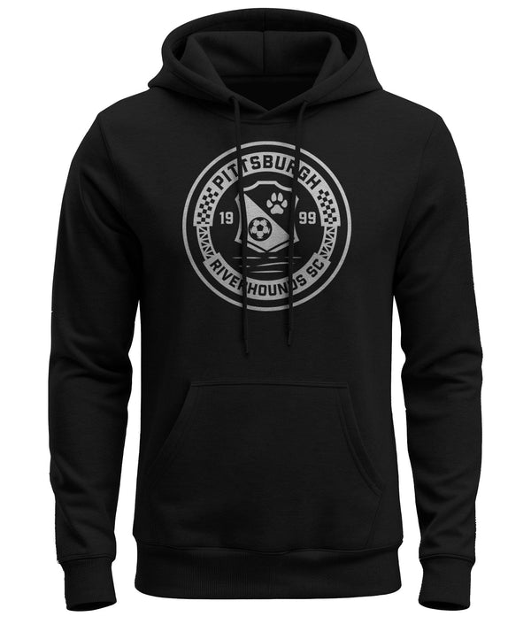 Pittsburgh Riverhounds Mono Badge Fleece Pullover Hoodie - Black