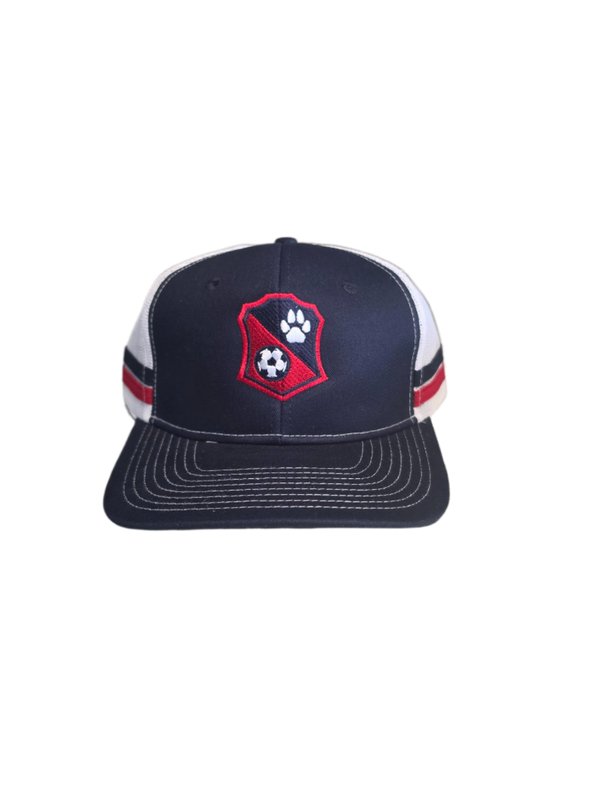 Resolute Abbreviated Striped Trucker