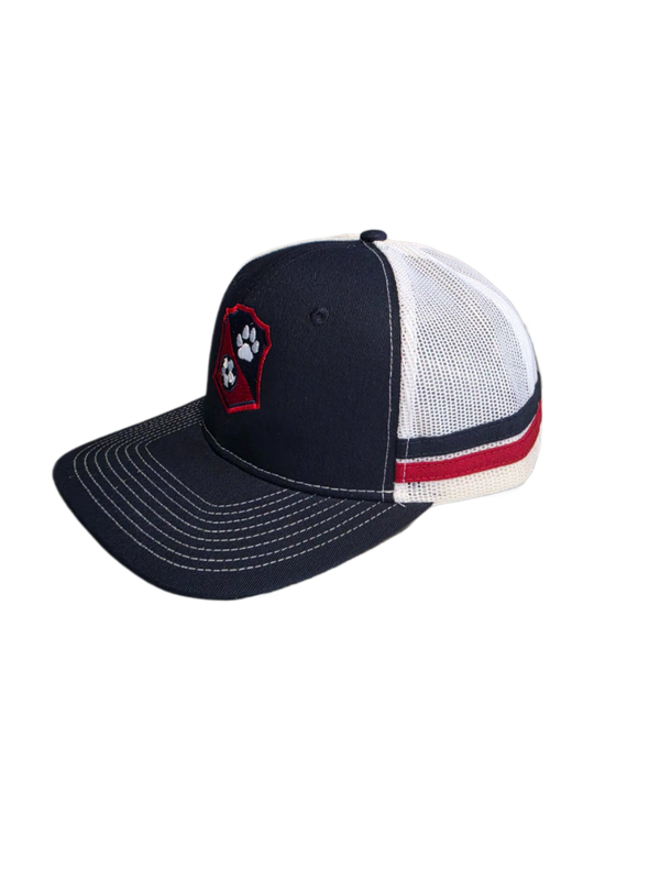 Resolute Abbreviated Striped Trucker