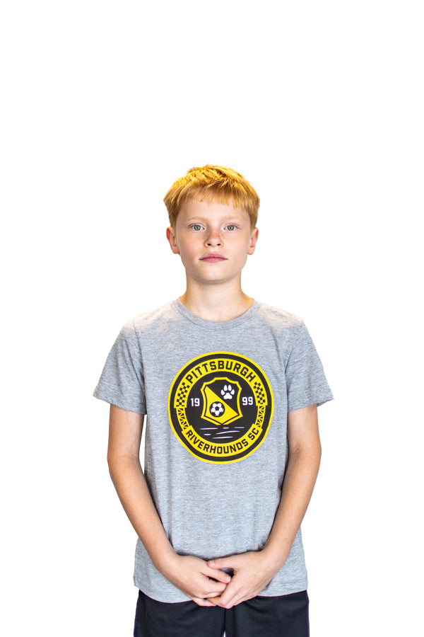 Youth Charly Big Badge T-shirt - Gray