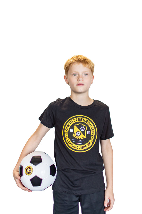 Youth Charly Big Badge T-shirt - Black